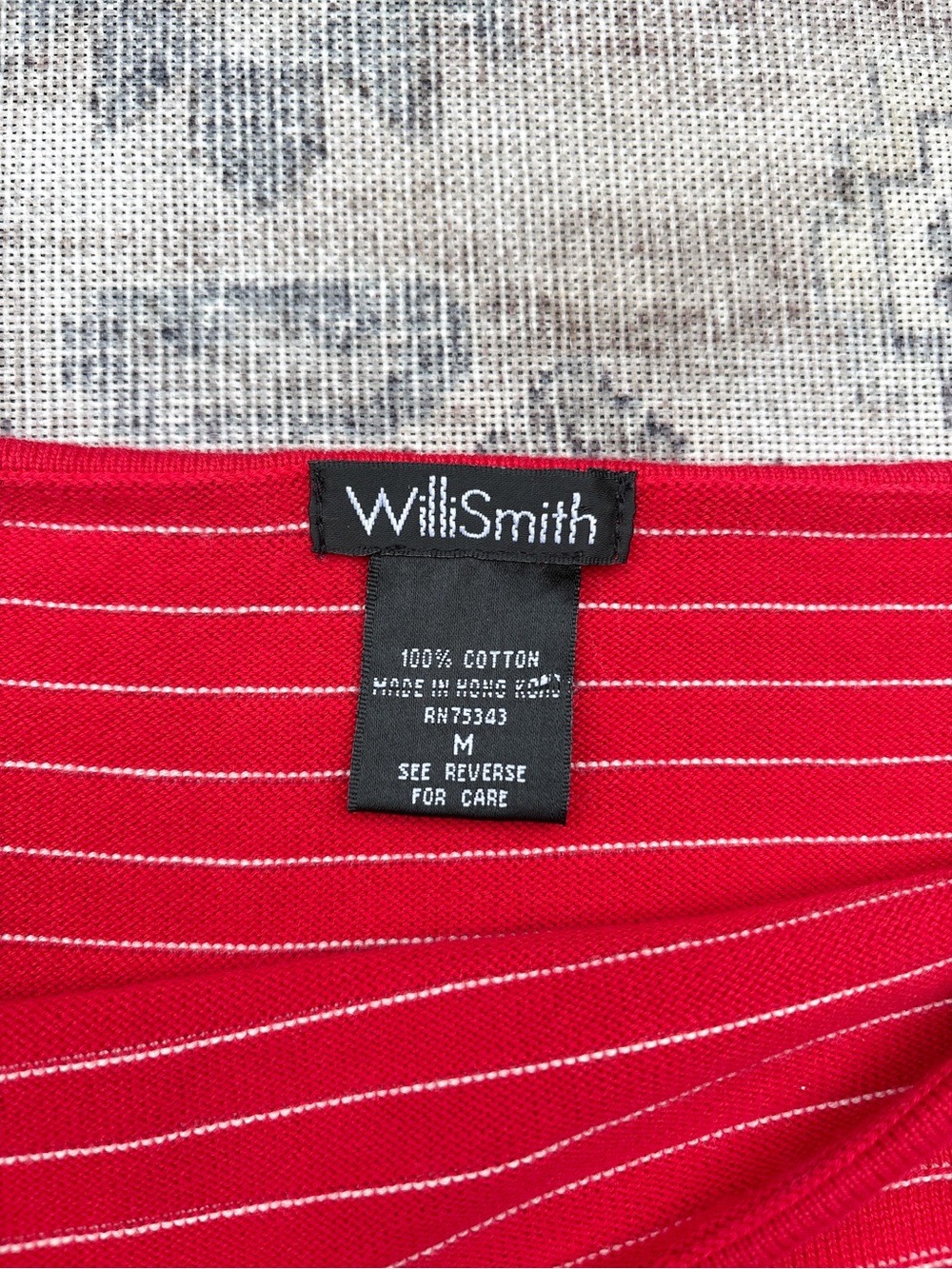 *SOLD* Willi Smith 100% Cotton Breton Stripe Boat Neck Sweater | Medium - Picture 5 of 10